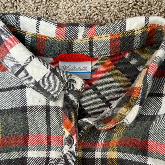 COLUMBIA - PLAID FLANNEL TOP - L - Picture 3 of 4
